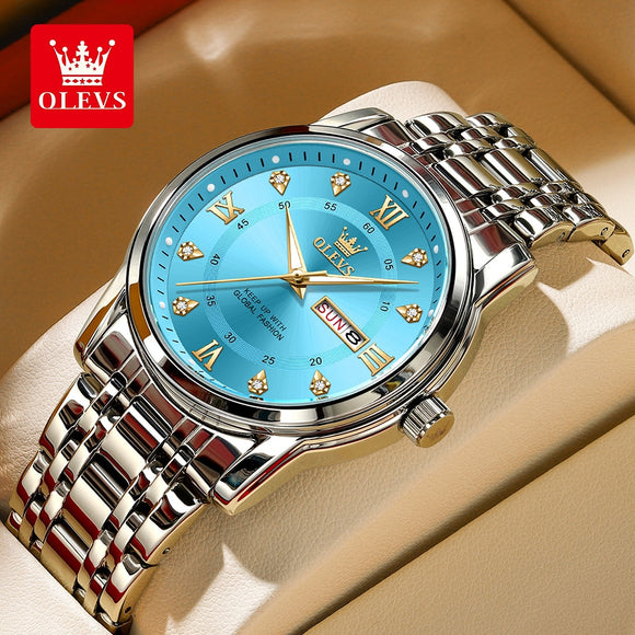 Top Brand Exclusive Design Men's Quartz Watch Stainless Steel Waterproof Luminous Date Calendar Watch for Man 2023 Trend