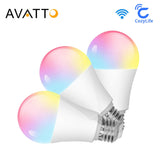 AVATTO 12W WiFi Smart Light Bulb,E27 Wireless LED Lamp RGB Dimmable Timer Function Color Bulb Works With Alexa/Google Home/Cozy
