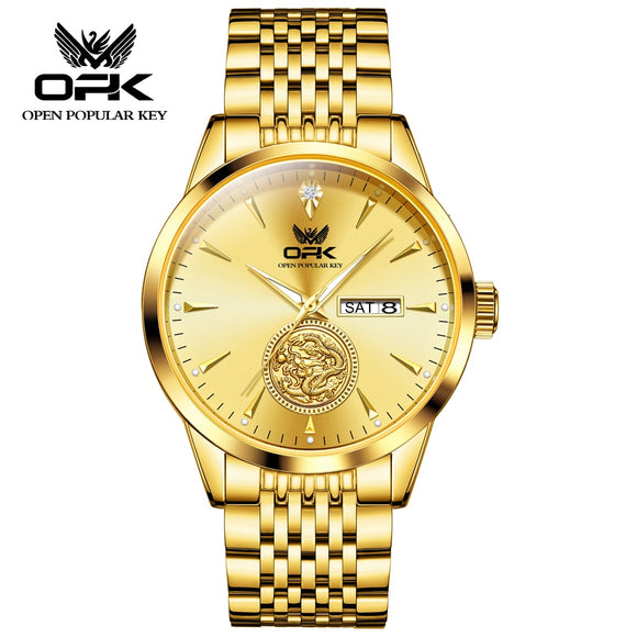 Original Quartz Men Watch Waterproof Luminous Dual Calendar Stainless Steel Wristwatch Luxury Watches