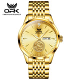 Original Quartz Men Watch Waterproof Luminous Dual Calendar Stainless Steel Wristwatch Luxury Watches