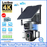 4K 8MP Solar Camera Dual Lens 10X/4X Zoom 4G /WIFI Ai Security Outdoor Camera Humanoid Tracking Color Night Vision PTZ Cam