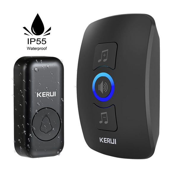 KERUI Wireless Doorbell Waterproof OutDoor Smart Home Door Bell Welcome Melodies Chime Kit LED Flash Security Alarm For House