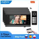 JeaTone WiFi Video Intercom Smart Tuya App Video Doorbell for Multi-Apartments with Remote Control Intercom in Private House