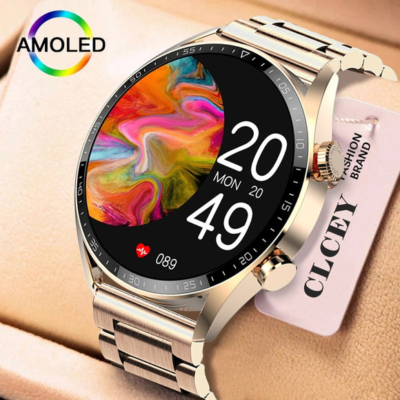 2022 NFC Smart Watch Men AMOLED 360*360 HD Screen Always Display The Time Bluetooth Call Waterproof Smartwatch Women For Xiaomi