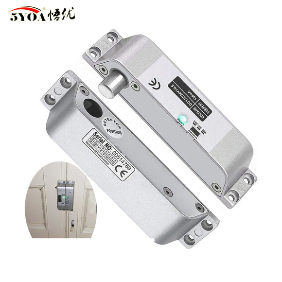 Electronic Mortise Locks Smart Electric Drop Bolt Lock DC12V with Adjustable Time Delay Fail Safe Mode for Access Control