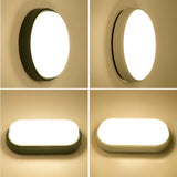 16W 20W Outdoor LED Wall Lamp Garden Porch Surface Mounted Oval Sconce Bathroom Moistureproof Ceiling Light 110V 220V