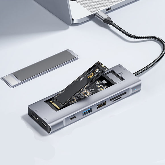 8 Ports USB C Hub With Disk Storage Function USB Type-c to HDMI-Compatible Laptop Dock Station For Macbook Pro Air M1 M2