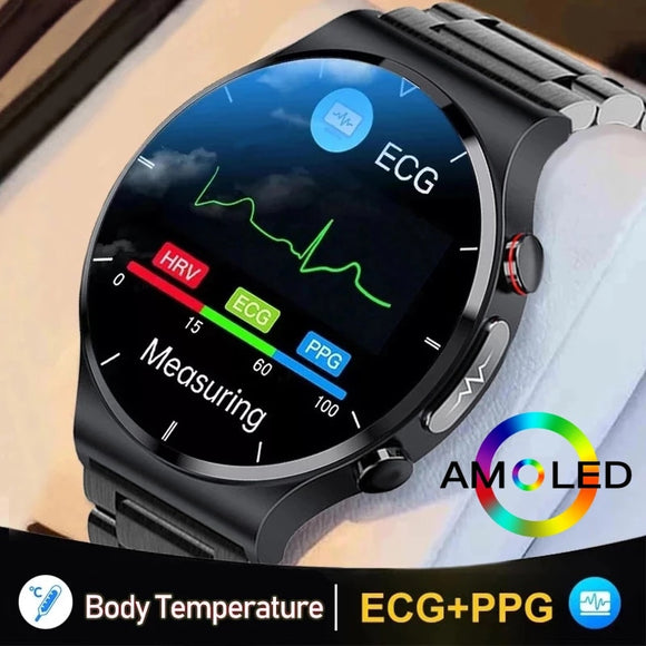 2023 ECG Smart Watch Men Laser Treatment Body Temperature Heart Rate Blood Pressure Monitor IP68 Waterproof Smartwatch For Women