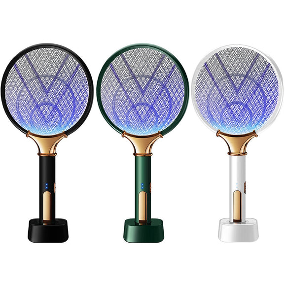 3000V Mosquito Killer Swatter 2 In 1 Purple Light Trap USB Rechargeable Electric Shock Bug Zapper Flies Summer Fly Swatters