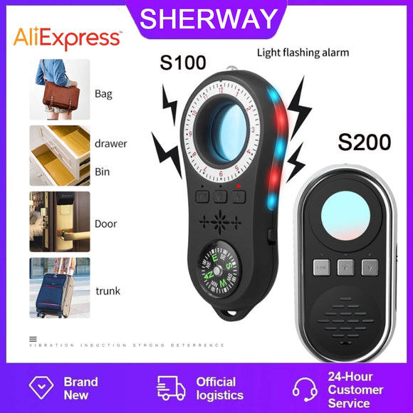 SHERWAY S200S100 Anti-Candid Camera Detector Detection Equipment Business Travel Room Anti-Surveillance Camera infrared Detector