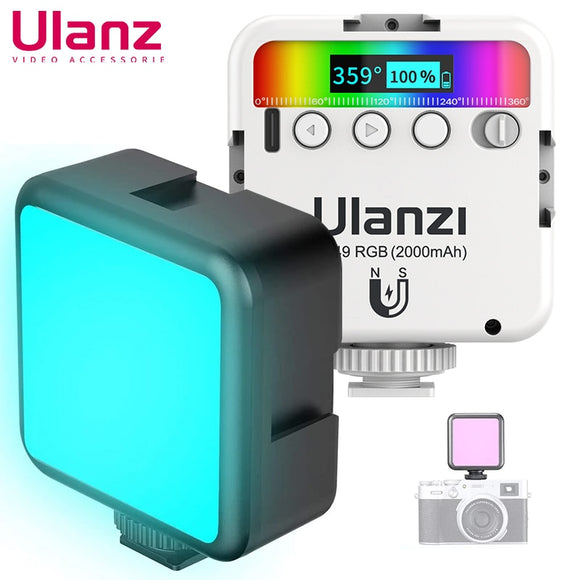 RGB Video Lights Mini LED Camera Light 2000mAh Rechargable LED Panel Lamp Photo Video Lighting  for Youtube Tik tok