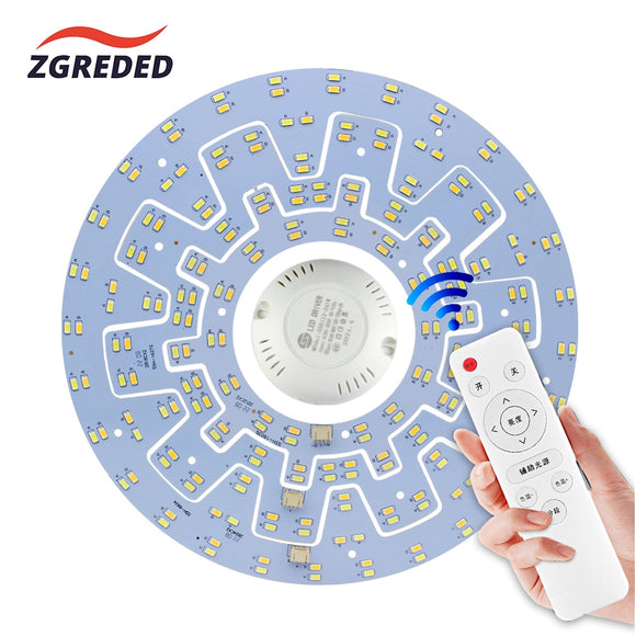 Led Ceiling Light Replacement Led Module 220v Led Panel Light Board Dimmable With Remote Control 12W 18W 24W For Ceiling Lamps